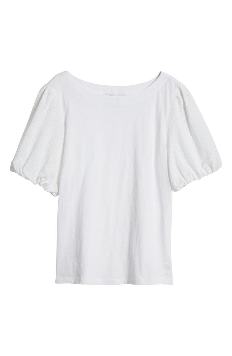 Tommy Bahama Eyelet Puff Sleeve Organic Cotton Top, Alternate, color,