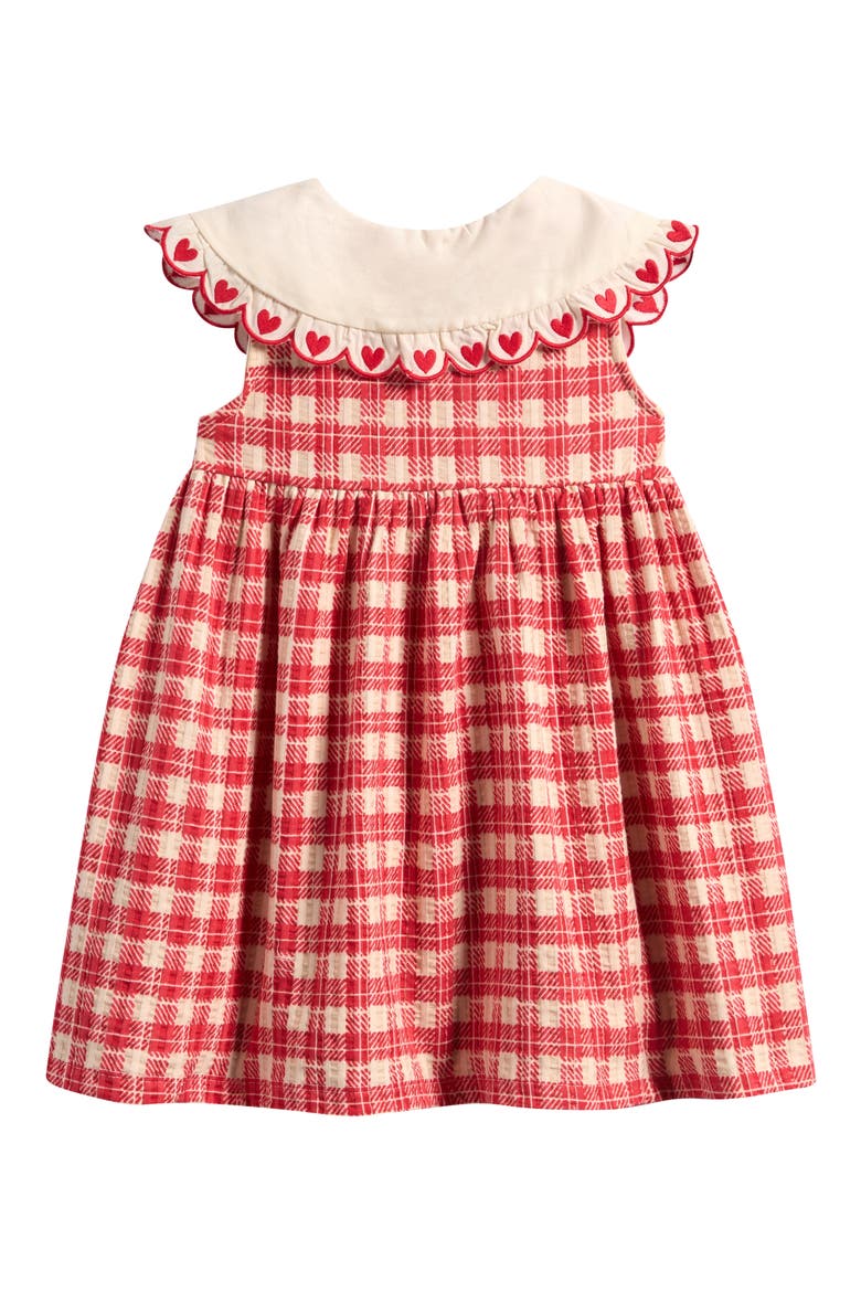 Kids' Gingham Embroidered Dress, Alternate, color, PINK