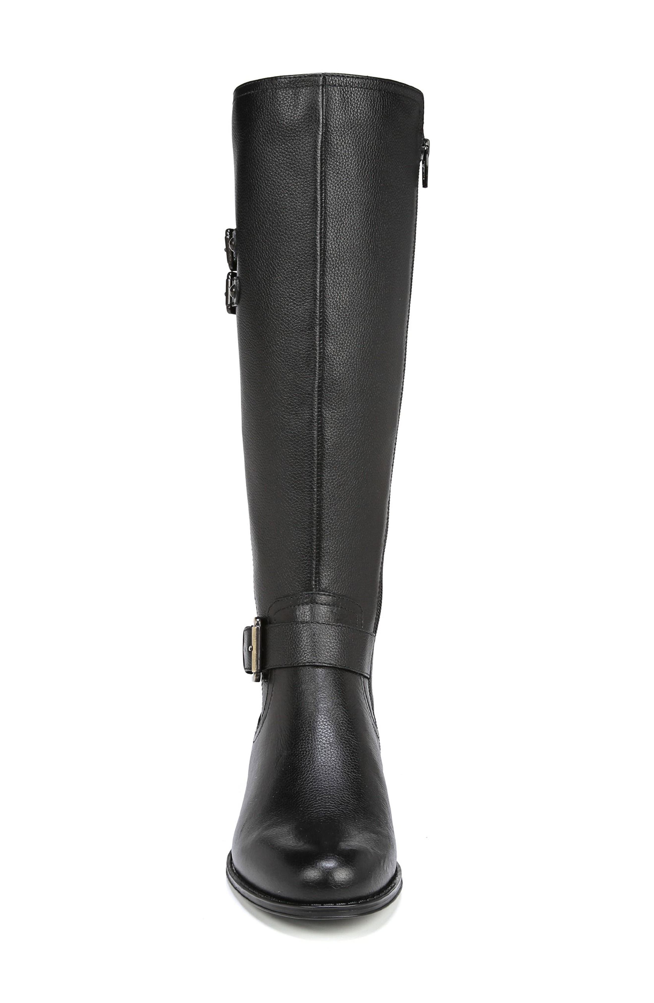 Naturalizer Jessie Knee High Riding Boot, Alternate, color, Black Leather