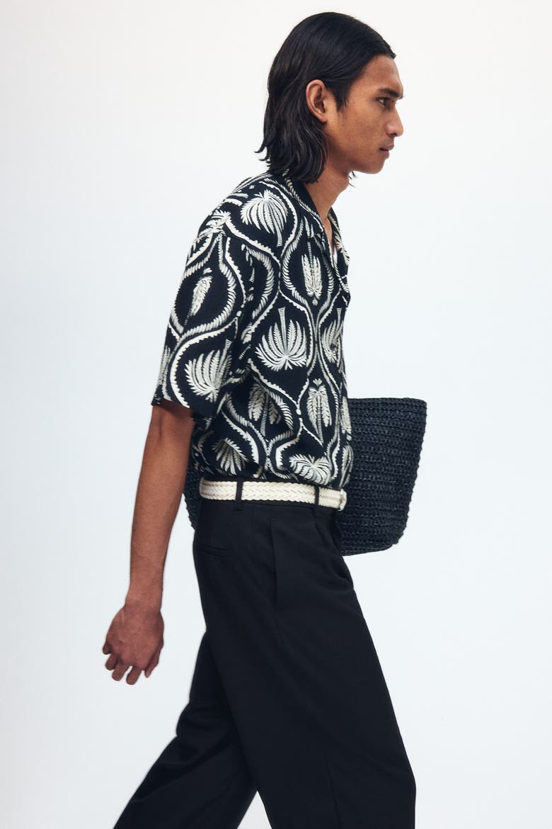 Loose-fit Tailored Pants, Alternate, color, Black