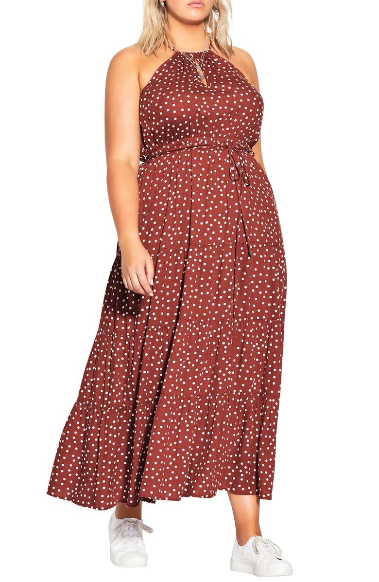 City Chic Polka Dot Dress, Main, color,