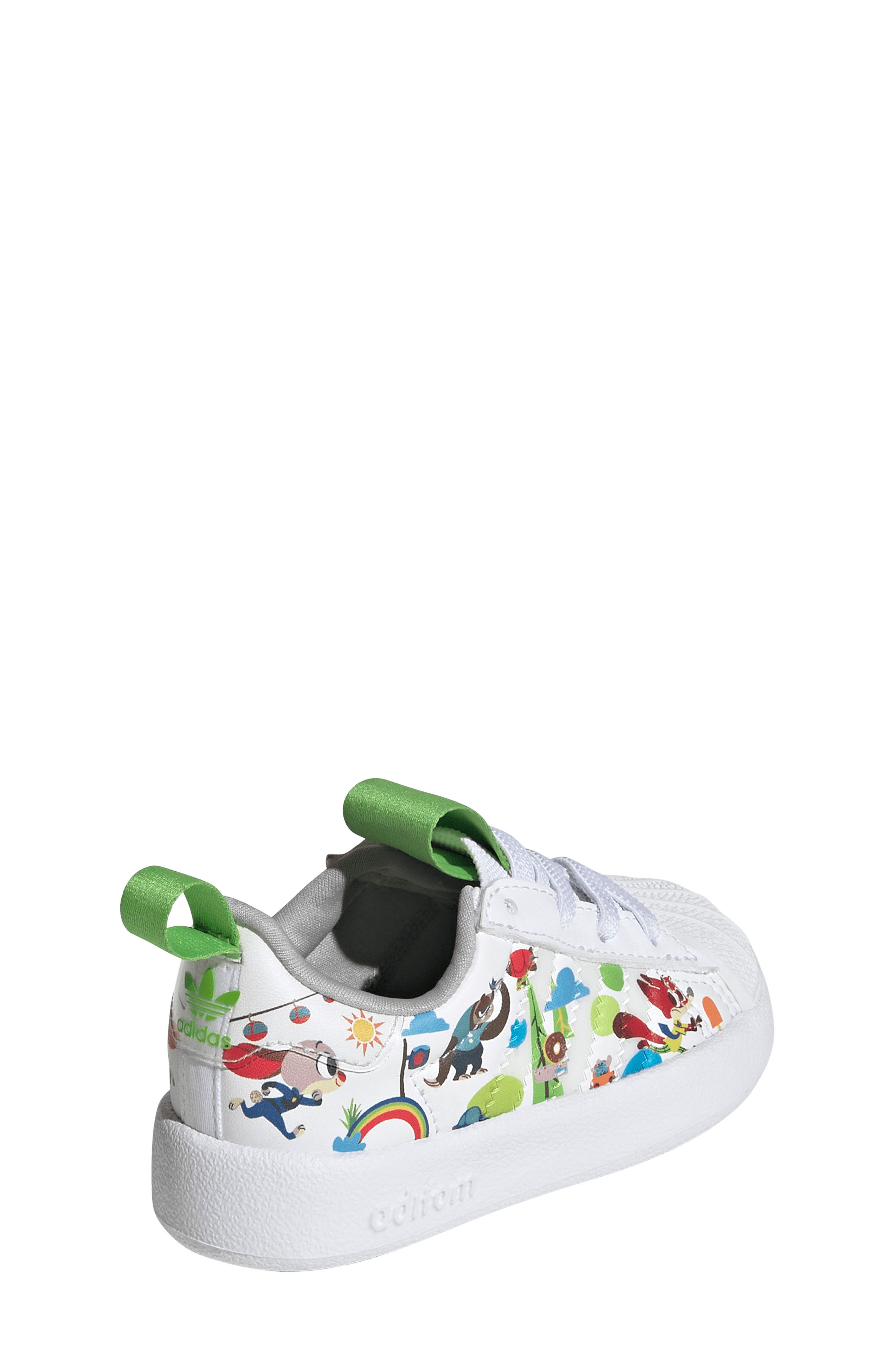 adidas Kids' x Disney Adifom Superstar 360 Sneaker, Alternate, color, White/ Grey/ Semi Lucid Lime
