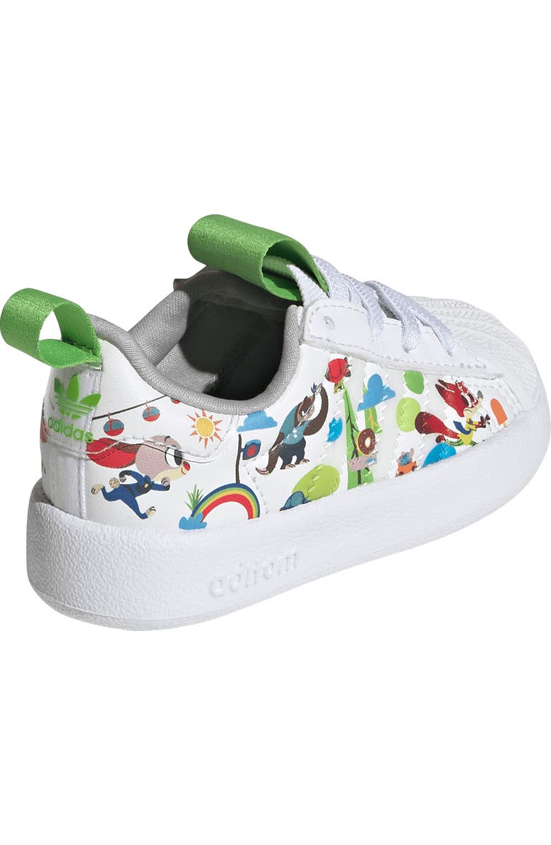 adidas Kids' x Disney Adifom Superstar 360 Sneaker, Alternate, color, White/ Grey/ Semi Lucid Lime