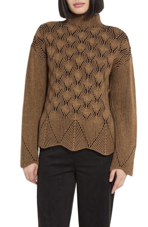 Rhea Scallop Edge Mock Neck Sweater