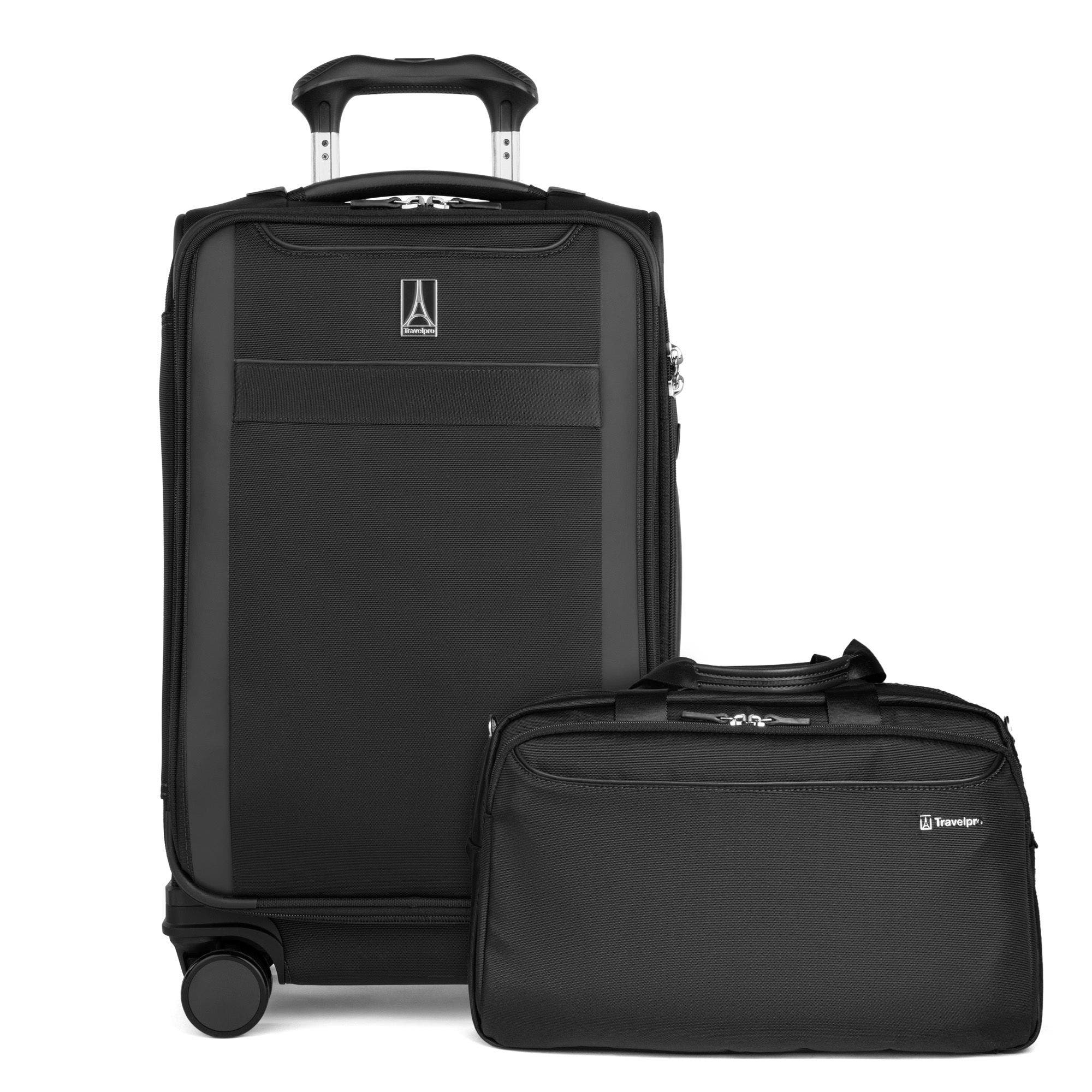TRAVELPRO Versapack + Softside Carry On & Underseat Travel Tote Bag Luggage Set, Main, color, Black