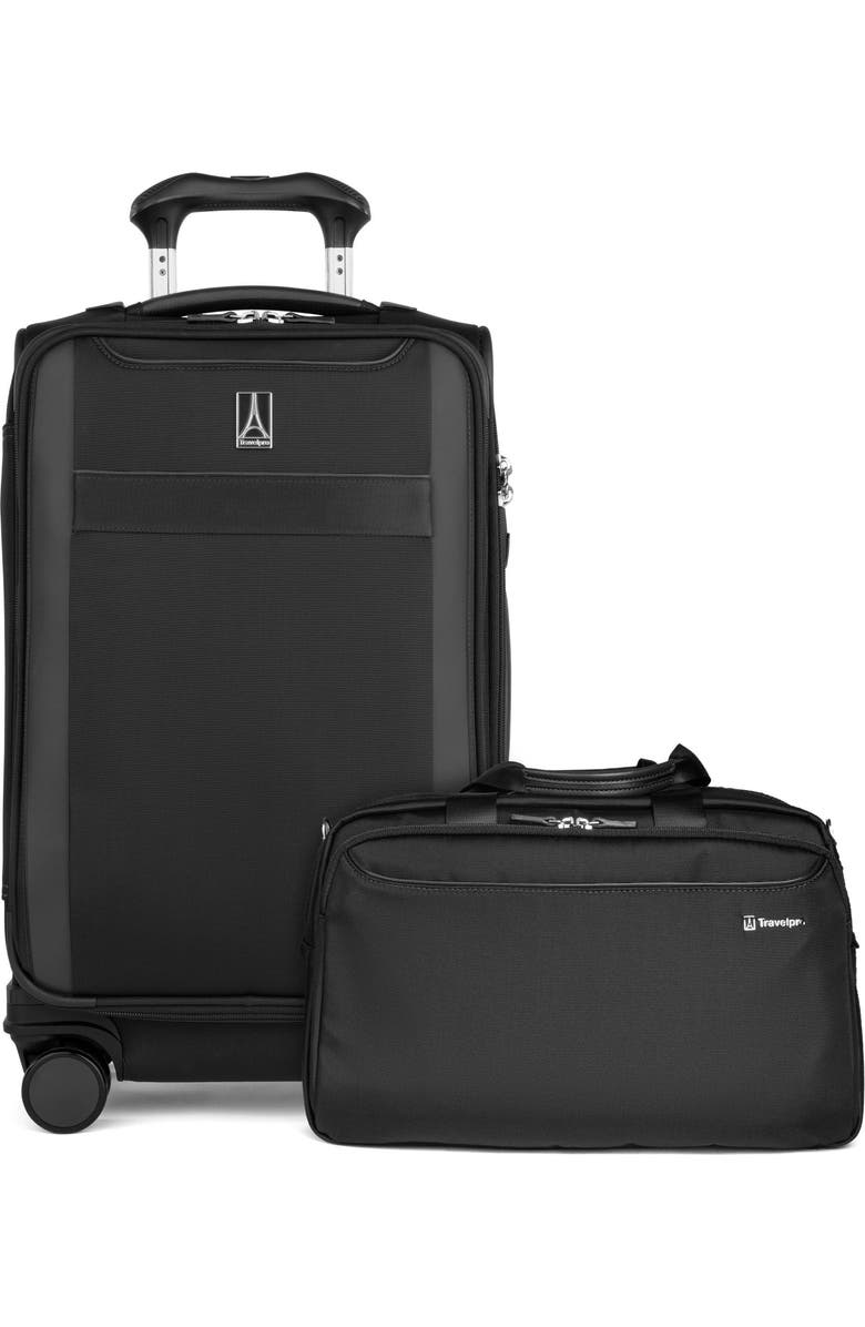 TRAVELPRO Versapack + Softside Carry On & Underseat Travel Tote Bag Luggage Set, Main, color, Black