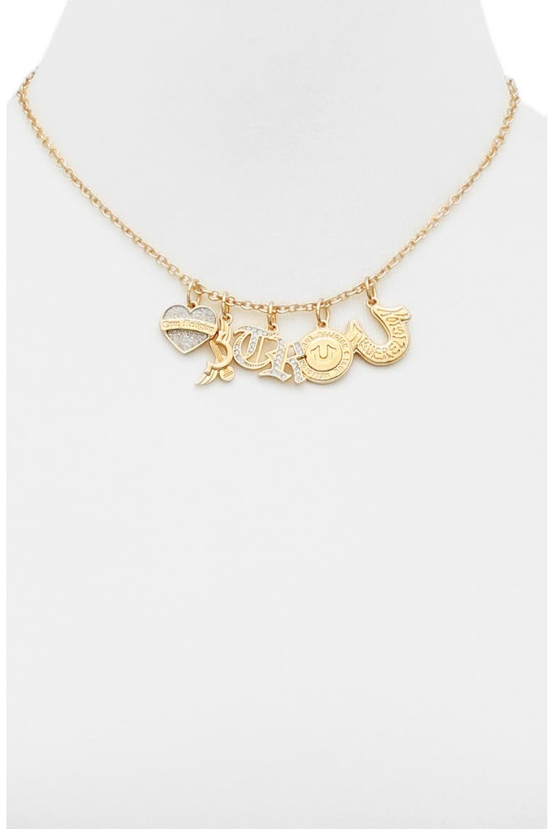 Interchangeable Charm Necklace Set, Alternate, color, GOLD TONE