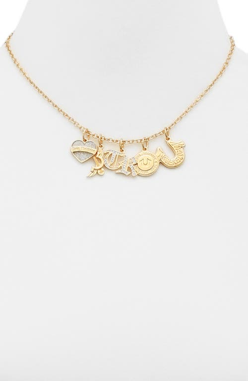 True Religion Interchangeable Charm Necklace Set In Gold