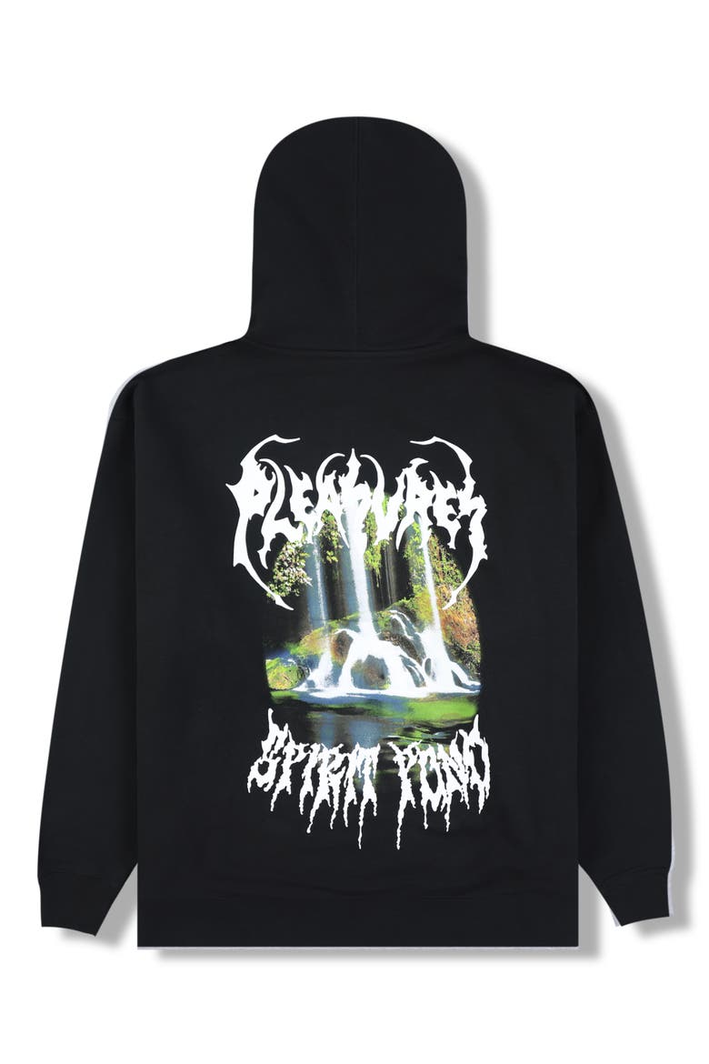 Pond Graphic Zip Hoodie, Alternate, color, BLACK