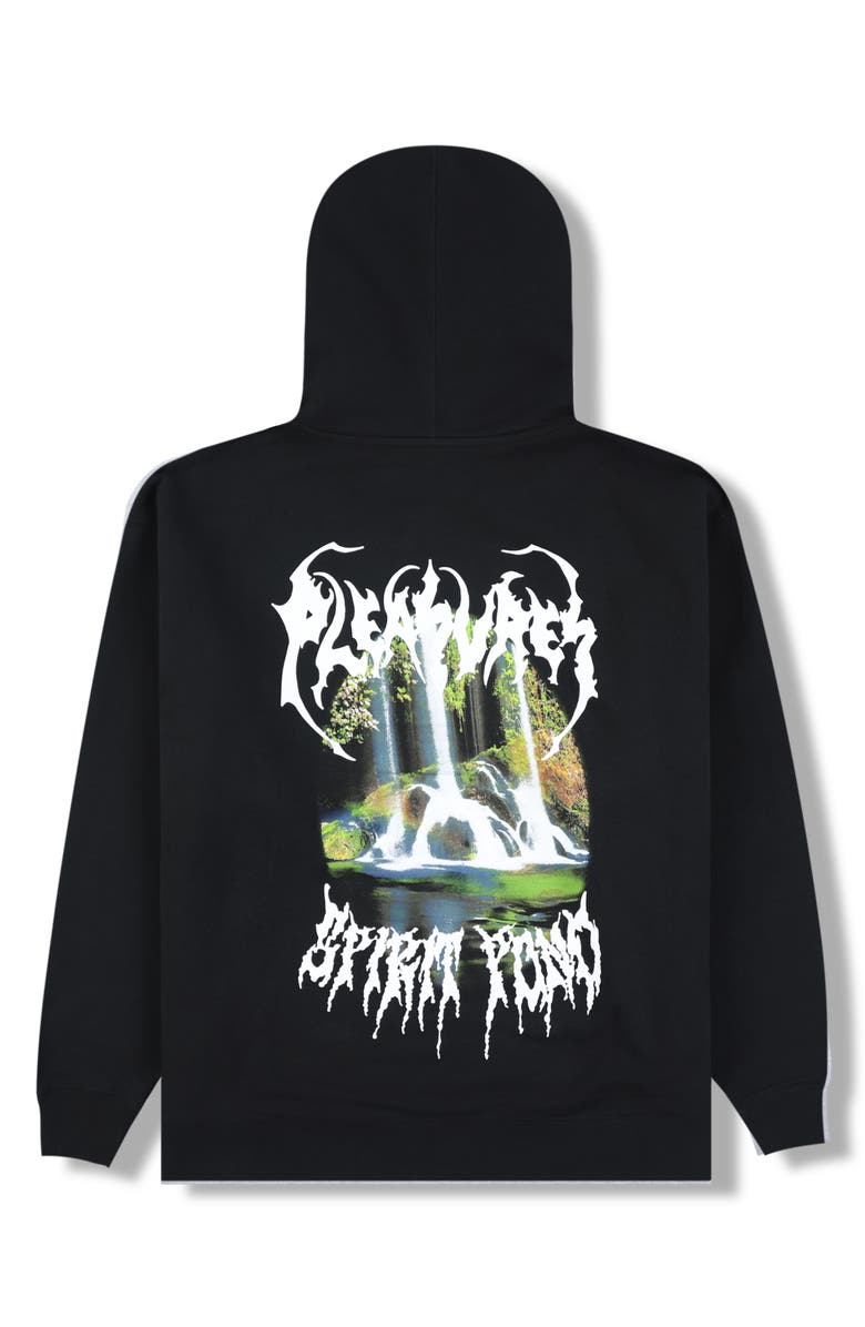 PLEASURES Pond Graphic Zip Hoodie, Alternate, color, Black