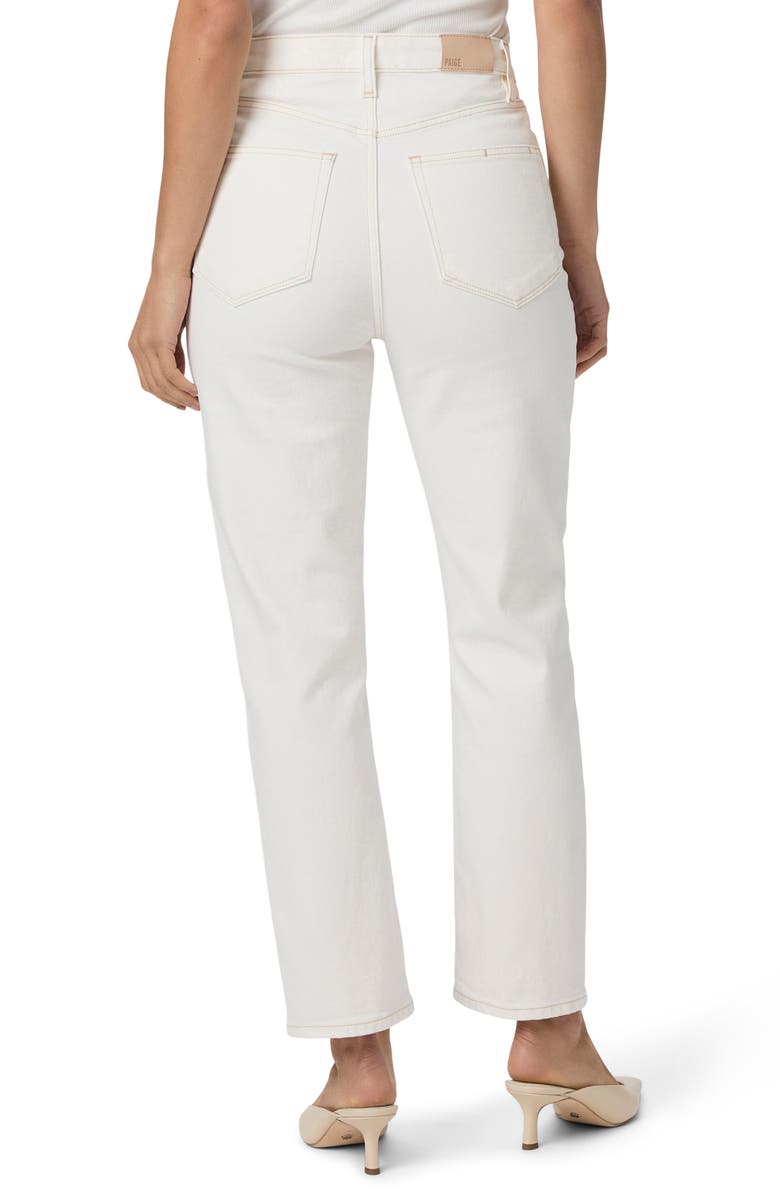 PAIGE Billy High Waist Crop Straight Leg Jeans, Alternate, color, Toasted Ecru