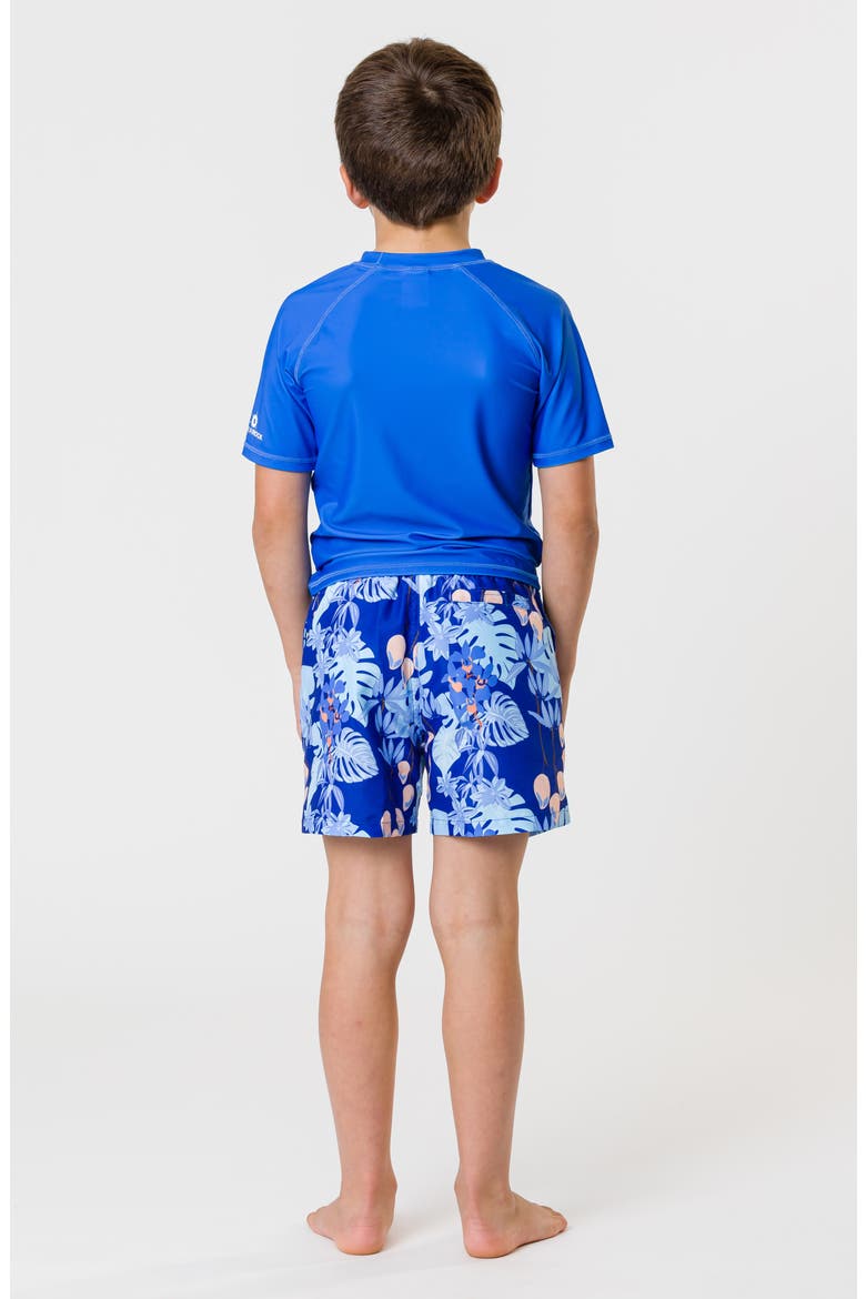 Kids' Short Sleeve Rashguard, Alternate, color, BLUE