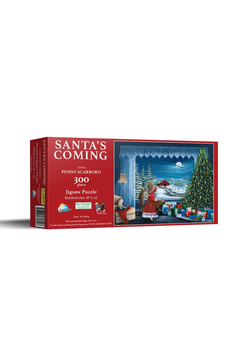 Santa's Coming 300 piece Jigsaw Puzzle for Adults, Main, color, Multicolor