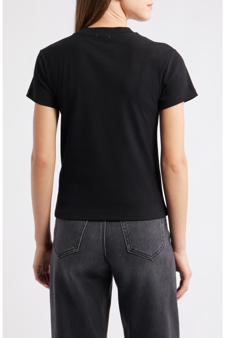 Slim Fit Stretch Cotton T-Shirt, Alternate, color, BLACK