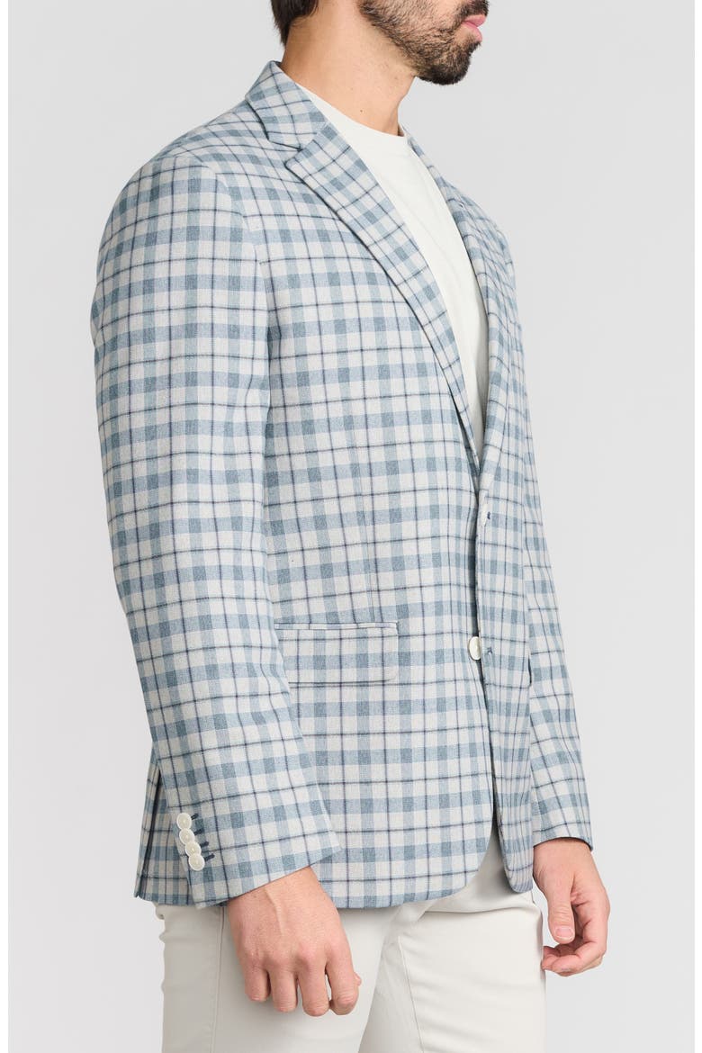 Windowpane Sport Coat, Alternate, color, TEAL BLUE