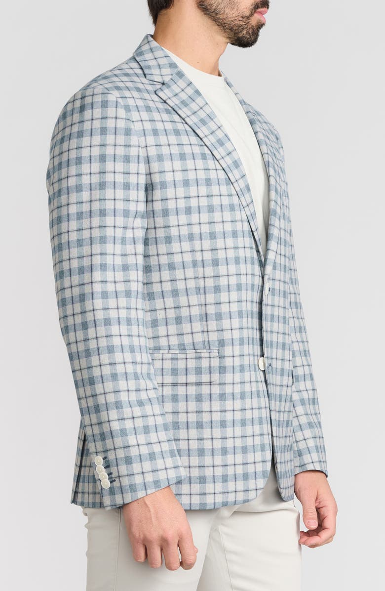Ibiza Windowpane Sport Coat, Alternate, color, Teal Blue