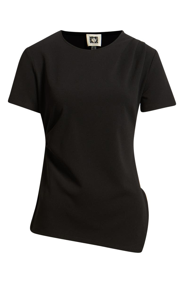 Anne Klein Asymmetric Pleat Shoulder Knit Top, Main, color, Anne Black