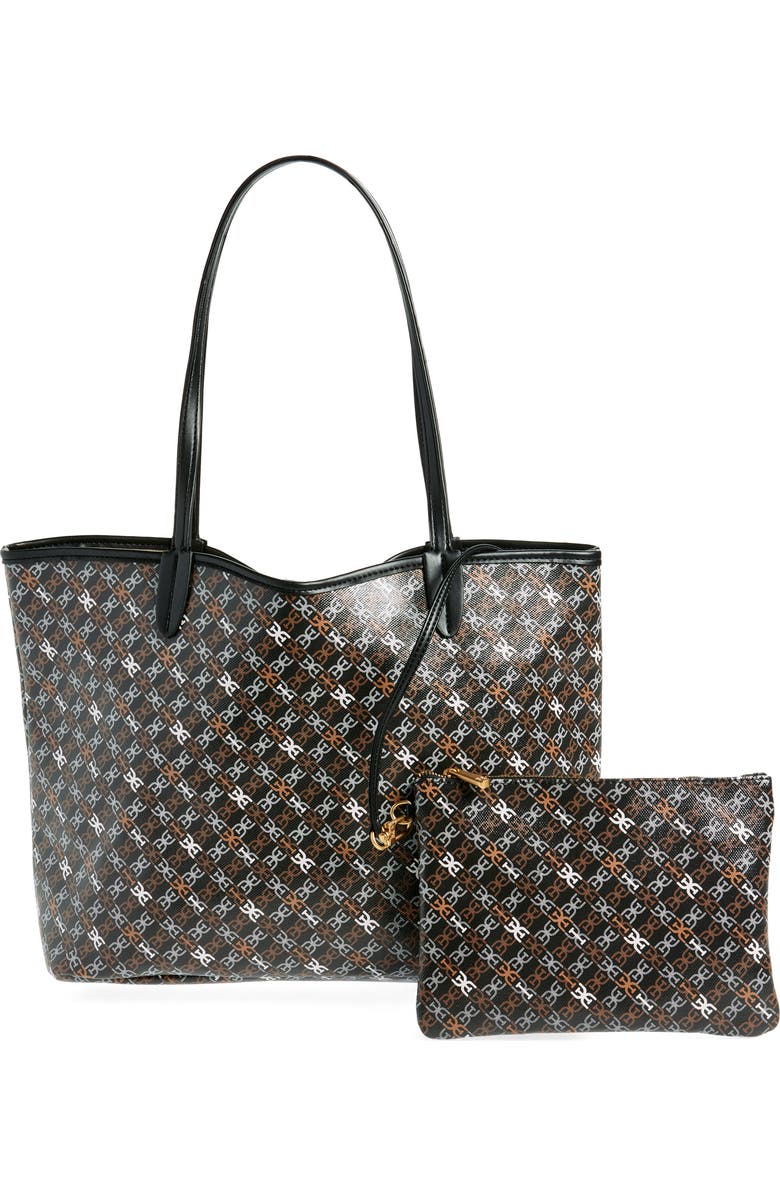 Sam Edelman Medium Harper Monogram Shopper Tote, Alternate, color, Black
