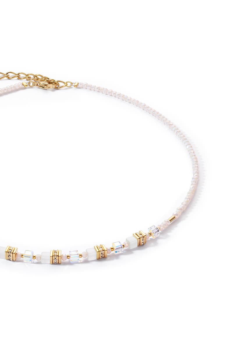 Mini Cubes Necklace, Alternate, color, White