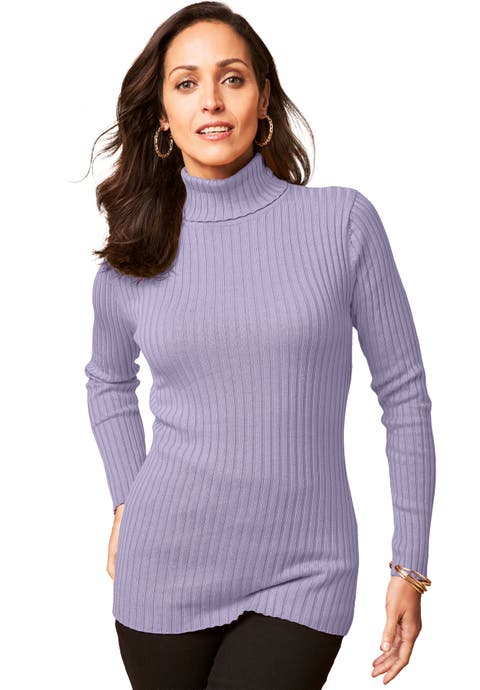 Ribbed Cotton Turtleneck Sweater