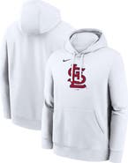 Nike Men's Nike White St. Louis Cardinals Logo Club Hoodie