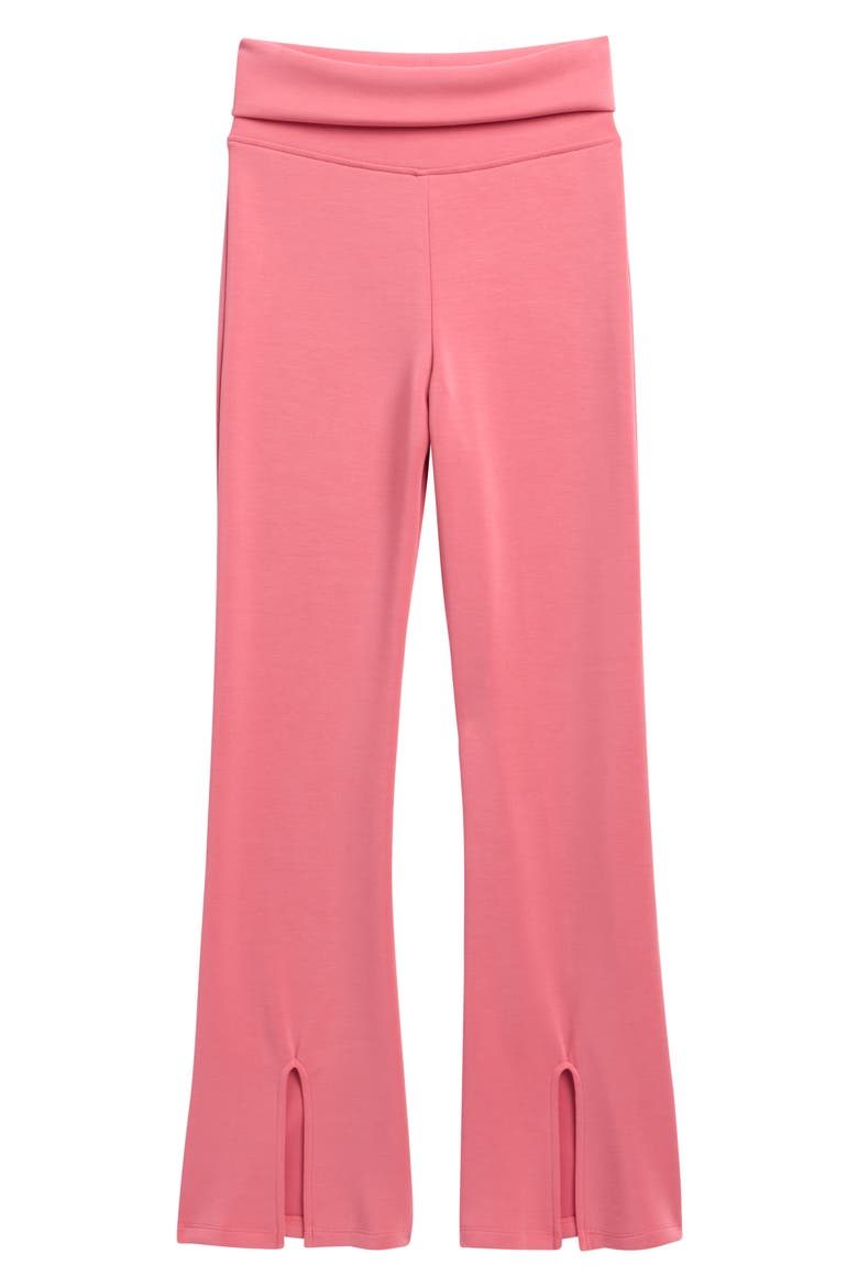 Kids' Cloud Foldover Pants, Main, color, TEA ROSE