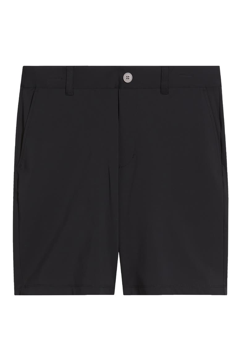 Fusionn Stretch Nylon Chino Shorts, Alternate, color, BLACK