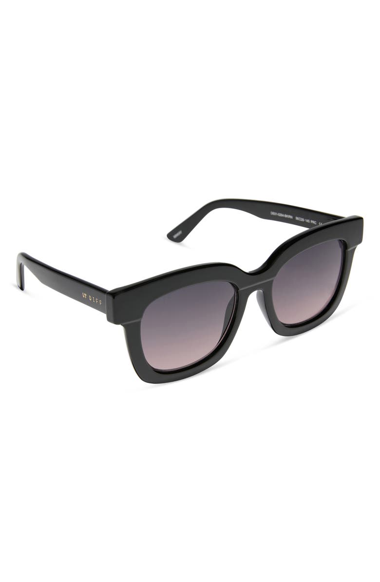 DIFF Melody 56mm Polarized Gradient Square Sunglasses, Alternate, color, Black