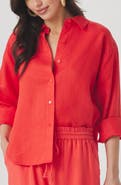 Splendid Stella Linen Button-Up Shirt