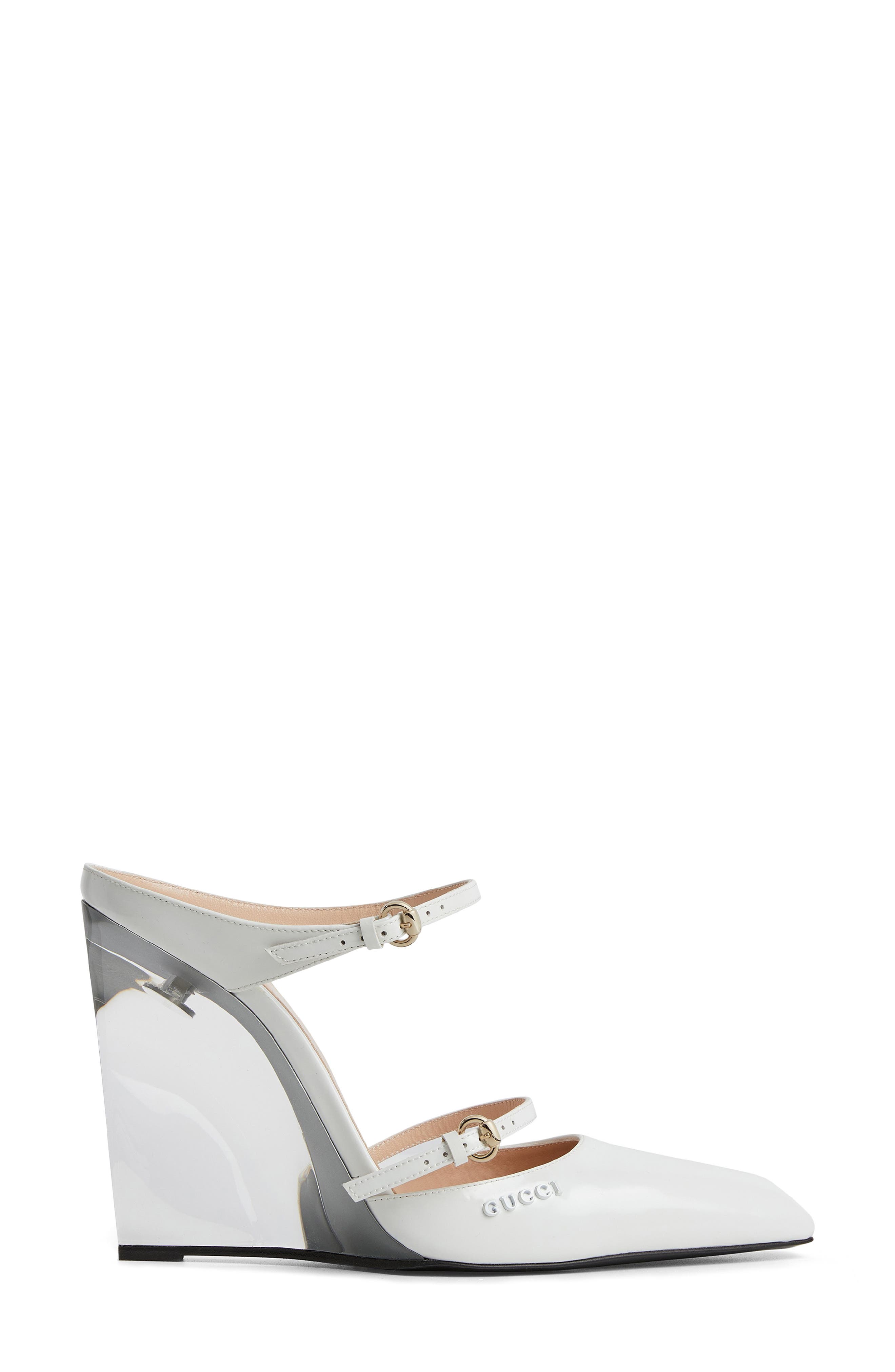 Gucci Christy Pointed Toe Wedge Mule, Alternate, color, 