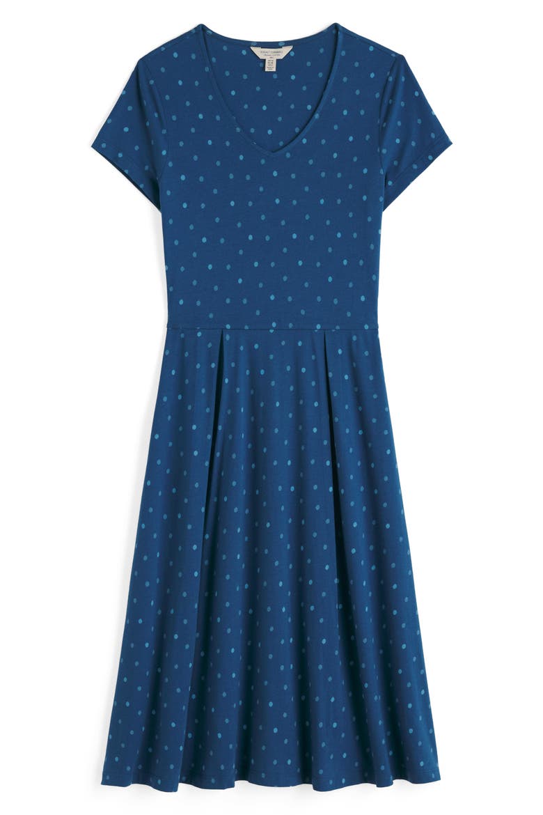 Pier View Organic Cotton Blend Jersey Midi Dress, Alternate, color, LITTLE SPONGE SPOT D