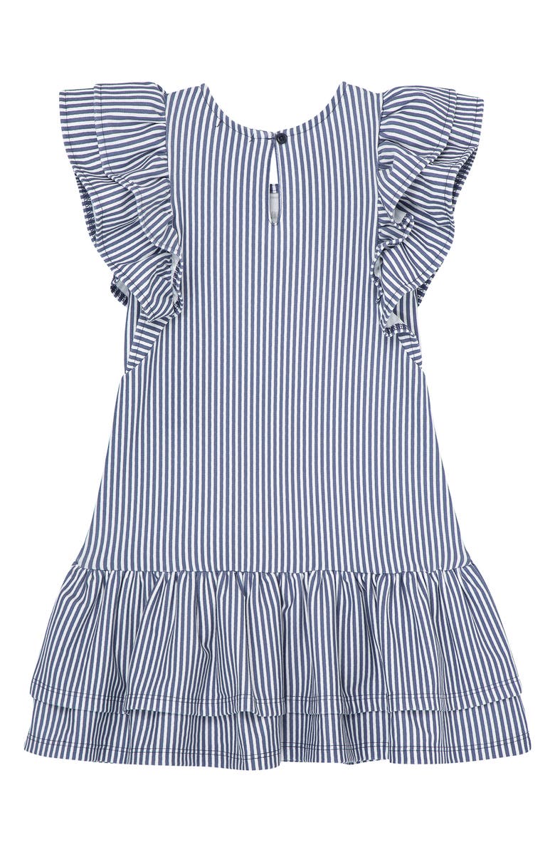 Habitual Kids Kids' Flutter Sleeve Stripe A-Line Dress, Alternate, color, 