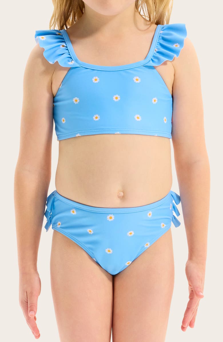 Seafolly Kids' Daisy Chain Two-Piece Swimsuit, Alternate, color, Daisy Chain Blue