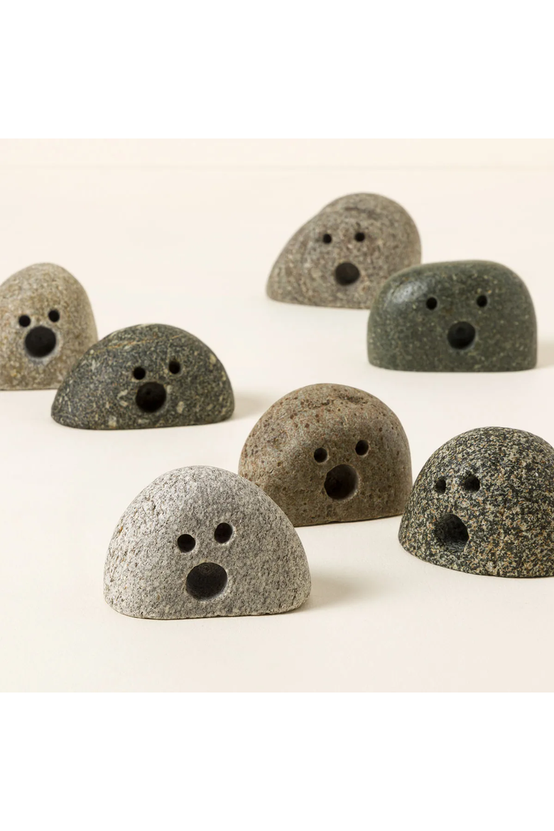 Garden Ghosts- Set of 3 by Sea Stones, Alternate, color, Gray / Beige / Black