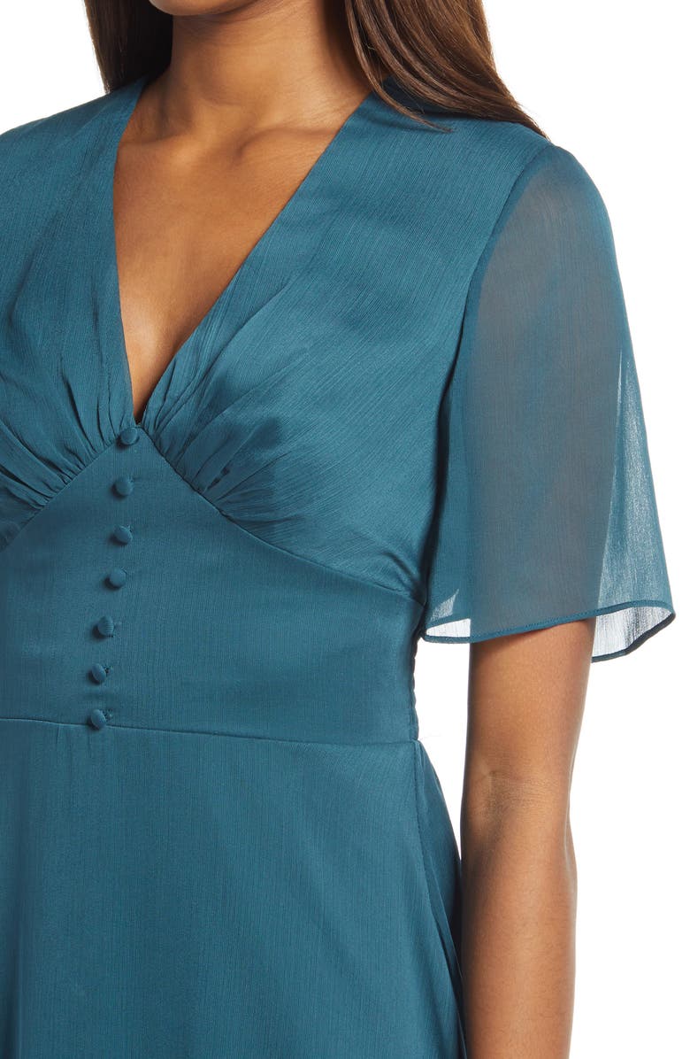 Chi Chi London Oria A-Line Chiffon Dress, Alternate, color,