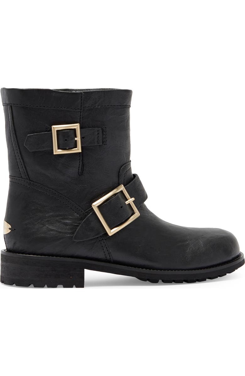 Jimmy Choo Buckle Biker Boot, Alternate, color,