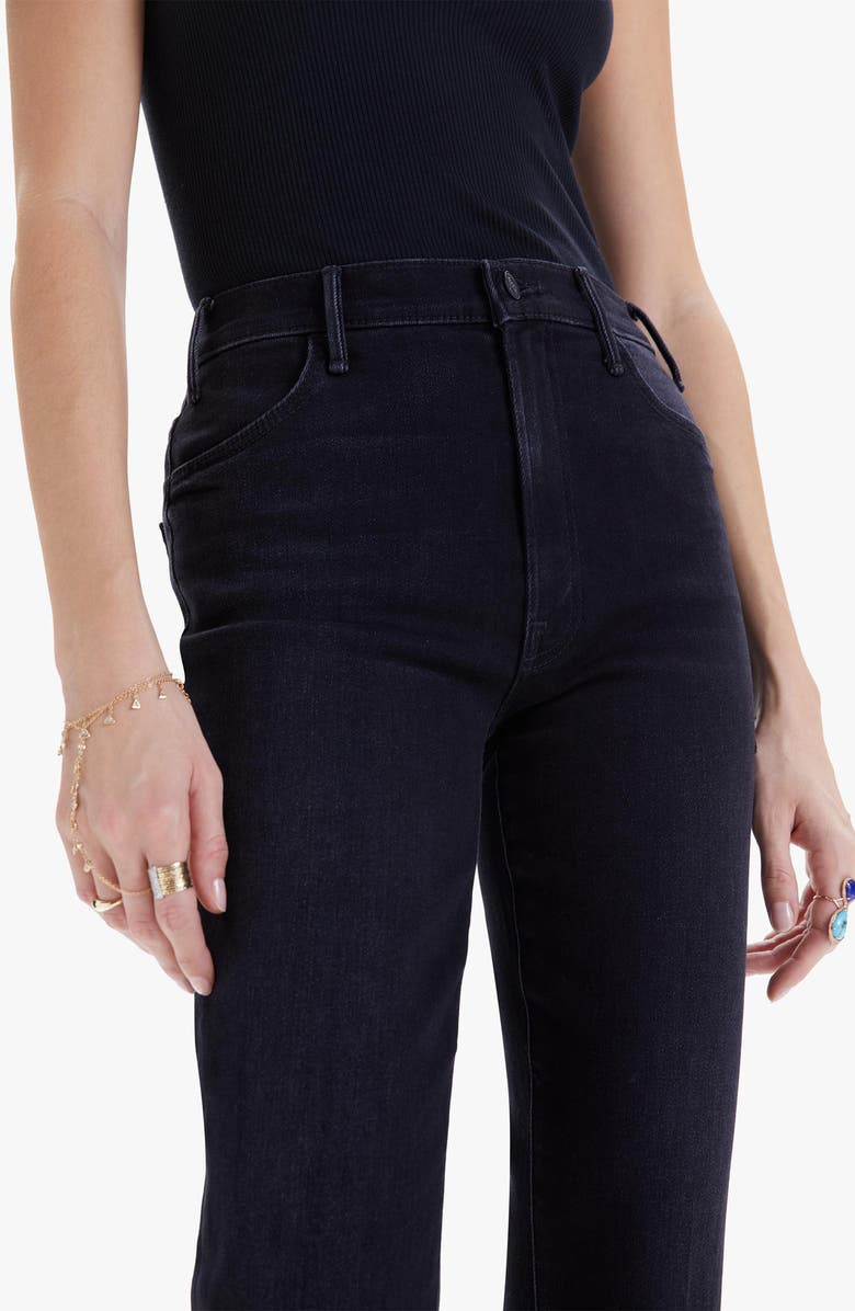 MOTHER The Hustler High Waist Fray Hem Ankle Bootcut Jeans, Alternate, color, Encounters At Night