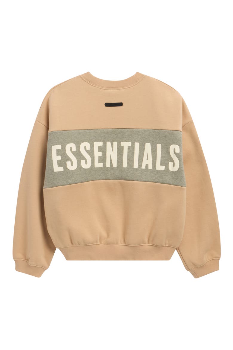 Kids' Logo Panel Sweatshirt, Alternate, color, GINGER/ SEAL HEATHER