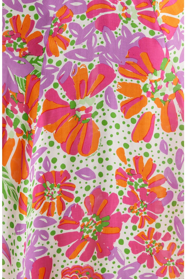 Cecile Floral Print Cover-Up Midi Dress, Alternate, color, PINK ARTISTIC FLOWER