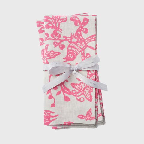 Garden print napkin, set of two