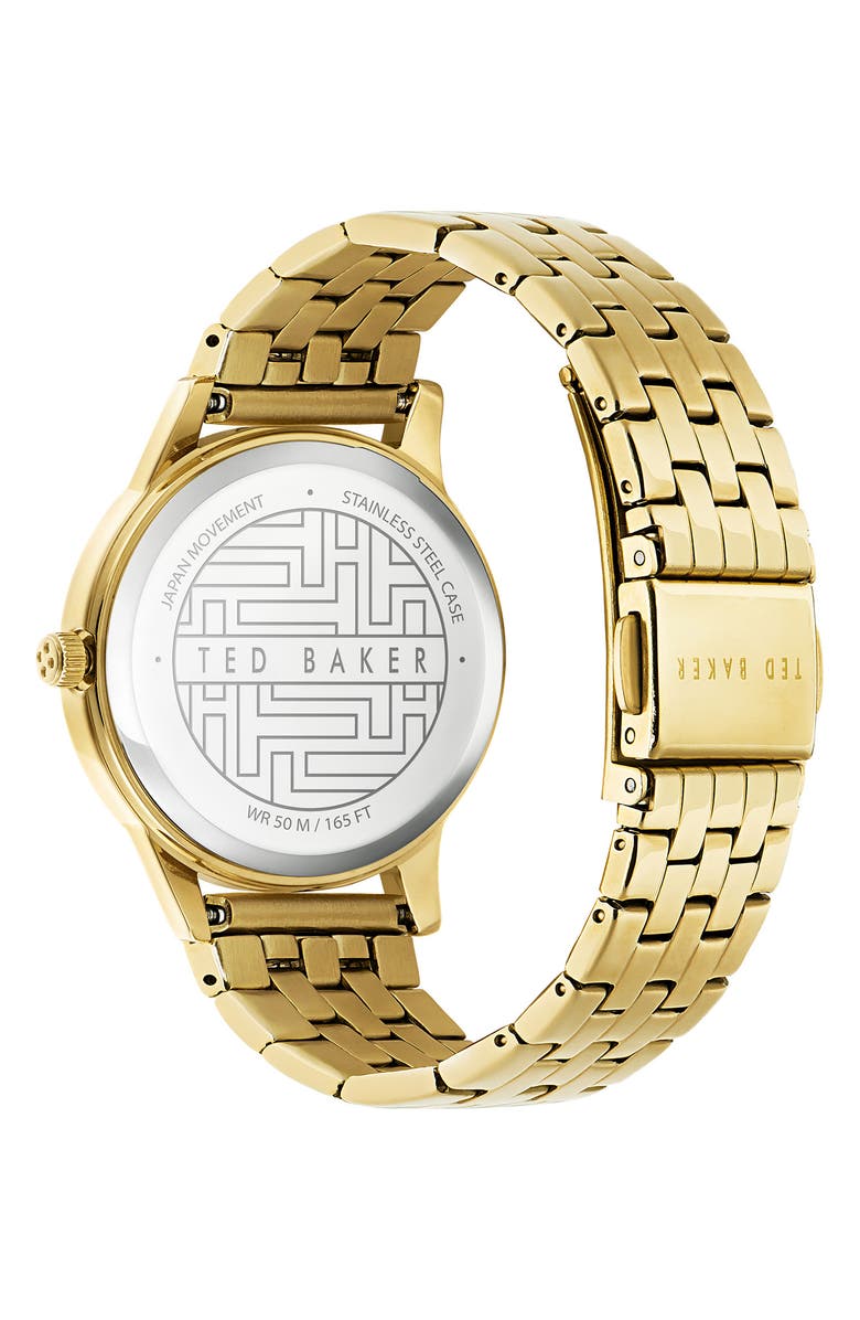 Ted Baker London Fitzrovia Charm Bracelet Watch, 34mm, Alternate, color, Gold