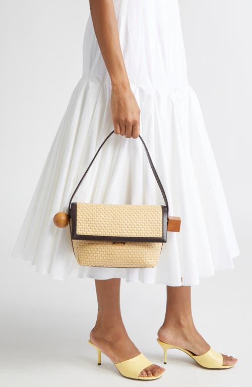 Jacquemus Le Rond Geometric Raffia Shoulder Bag In Brown