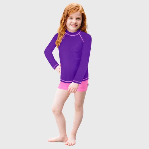Girls UPF 50+ Long Sleeve Rashguard (Toddler, Little Kid & Big Kid)