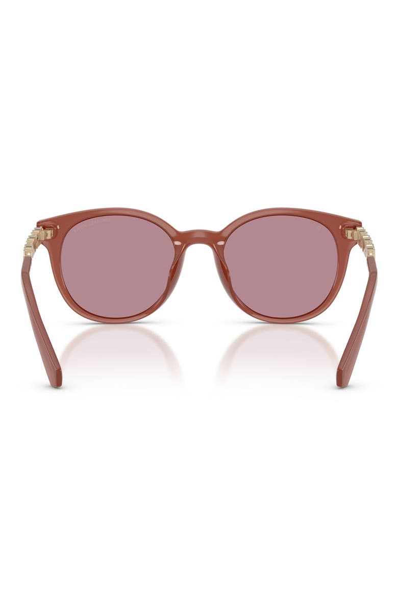 Pienza 53mm Polarized Round Sunglasses, Alternate, color, PRIMROSE / ROSE MIRROR POLAR