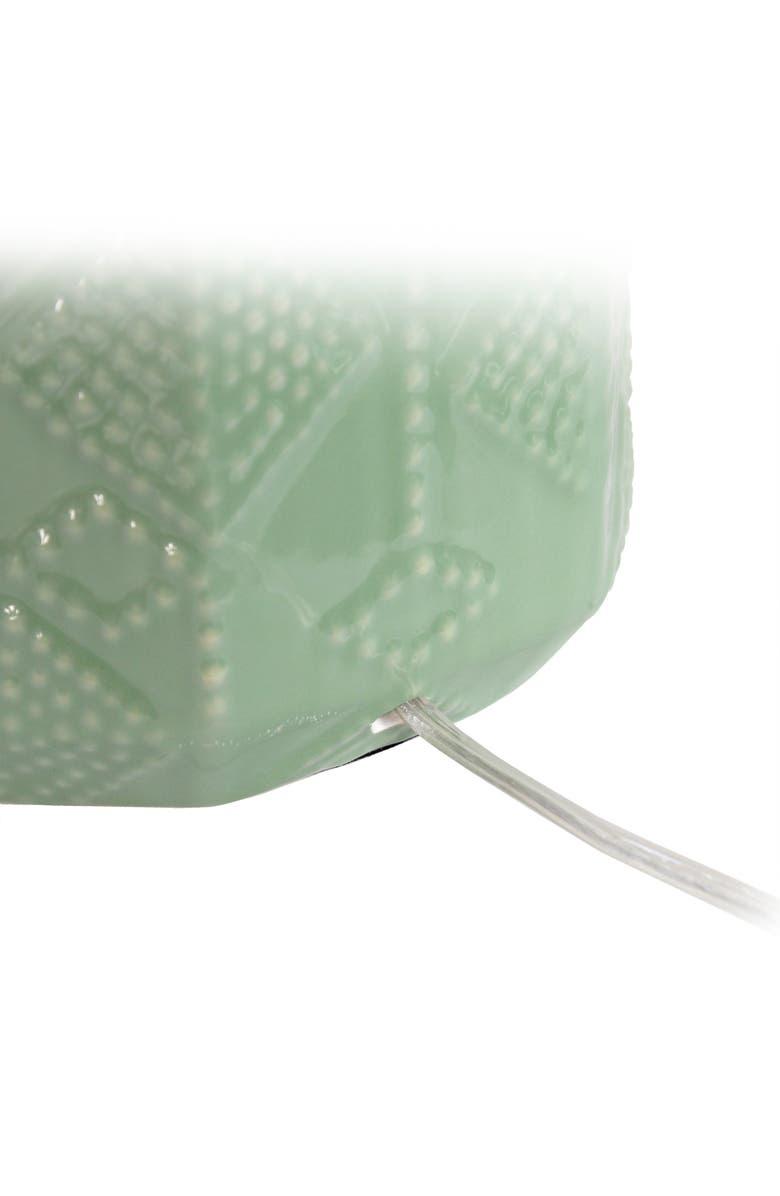 LALIA HOME Eyelet Floral Table Lamp, Alternate, color, Sage Green