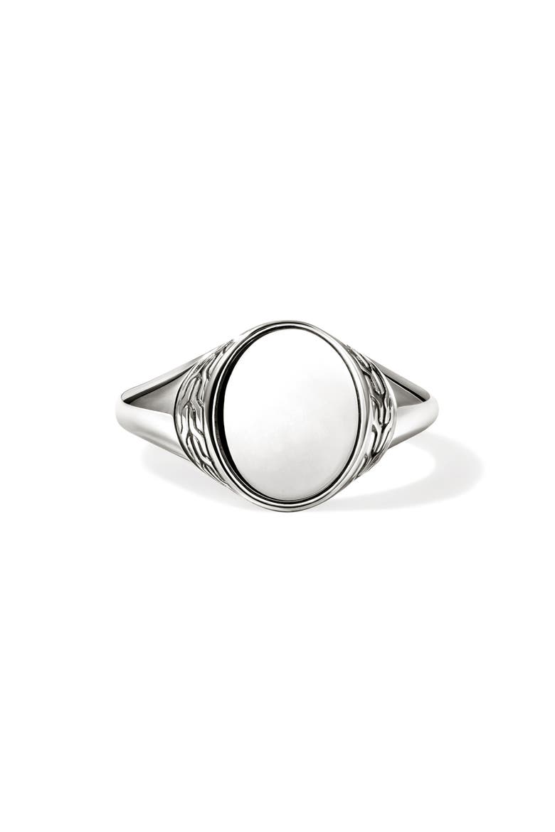 Icon 50 Signet Ring, Main, color, SILVER