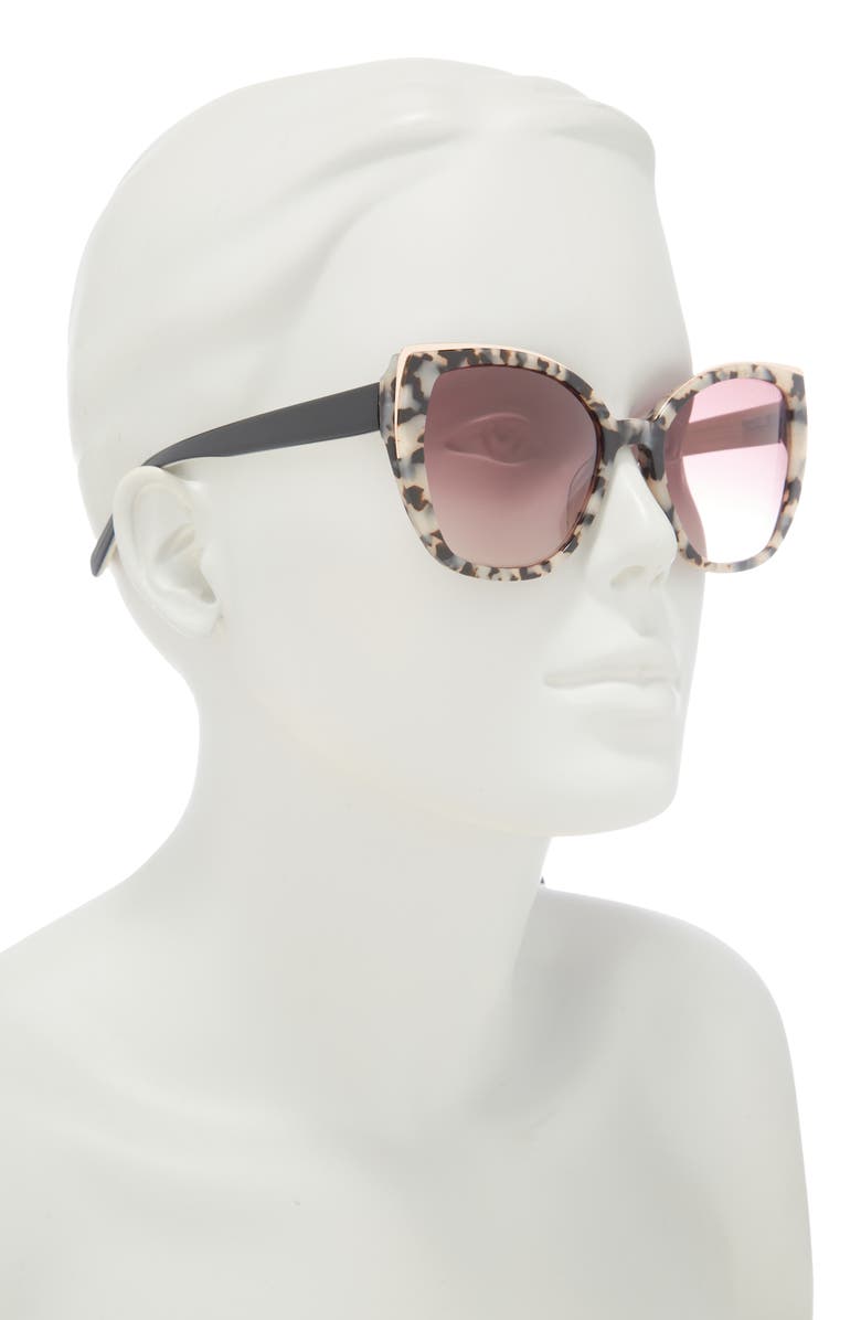 Ted Baker London 56mm Full Rim Cat-Eye Sunglasses, Alternate, color, 