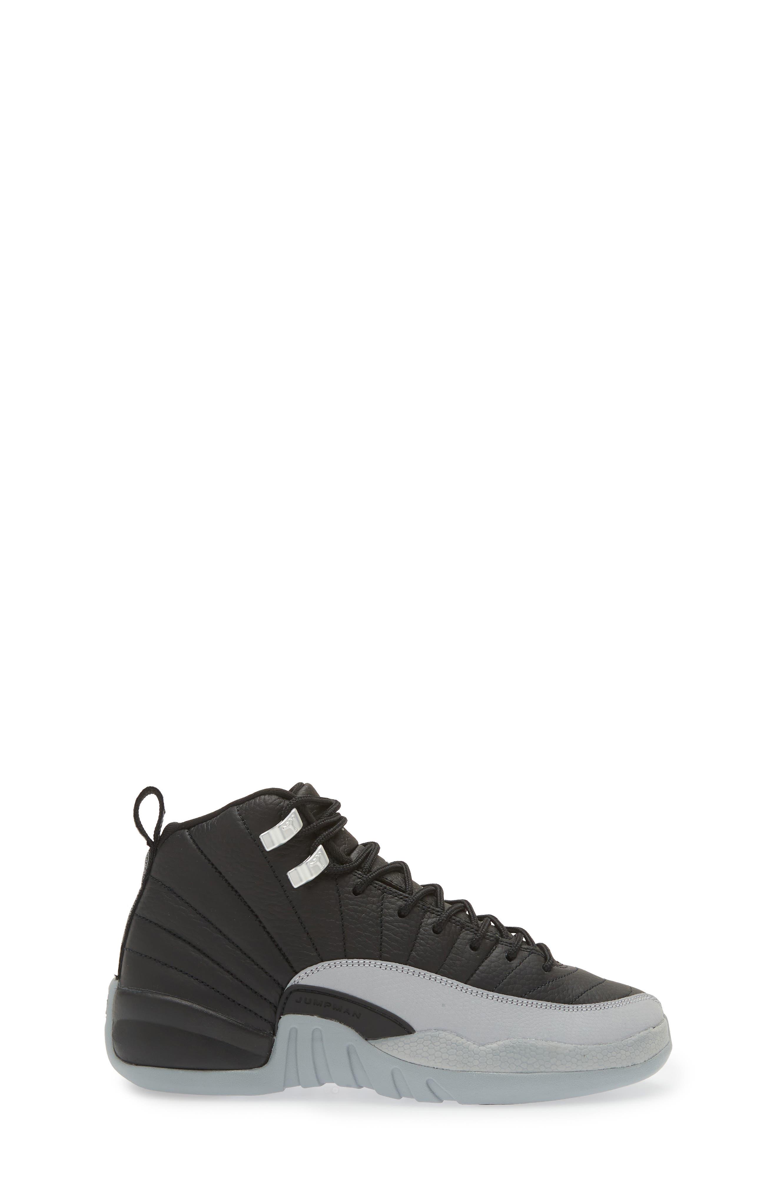 Kids' Air Jordan 12 Retro Basketball Shoe, Alternate, color, BLACK/ WOLF GREY/ WHITE