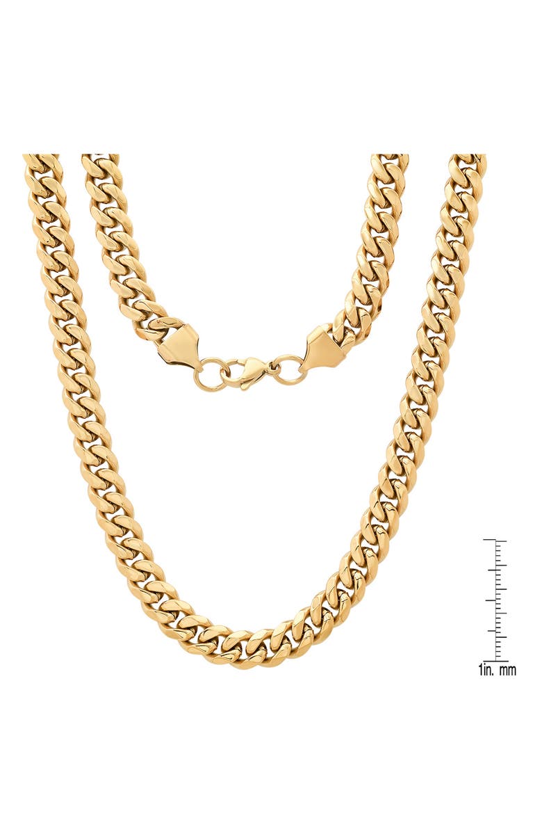 HMY JEWELRY Men's Curb Chain Necklace, Alternate, color, Gold