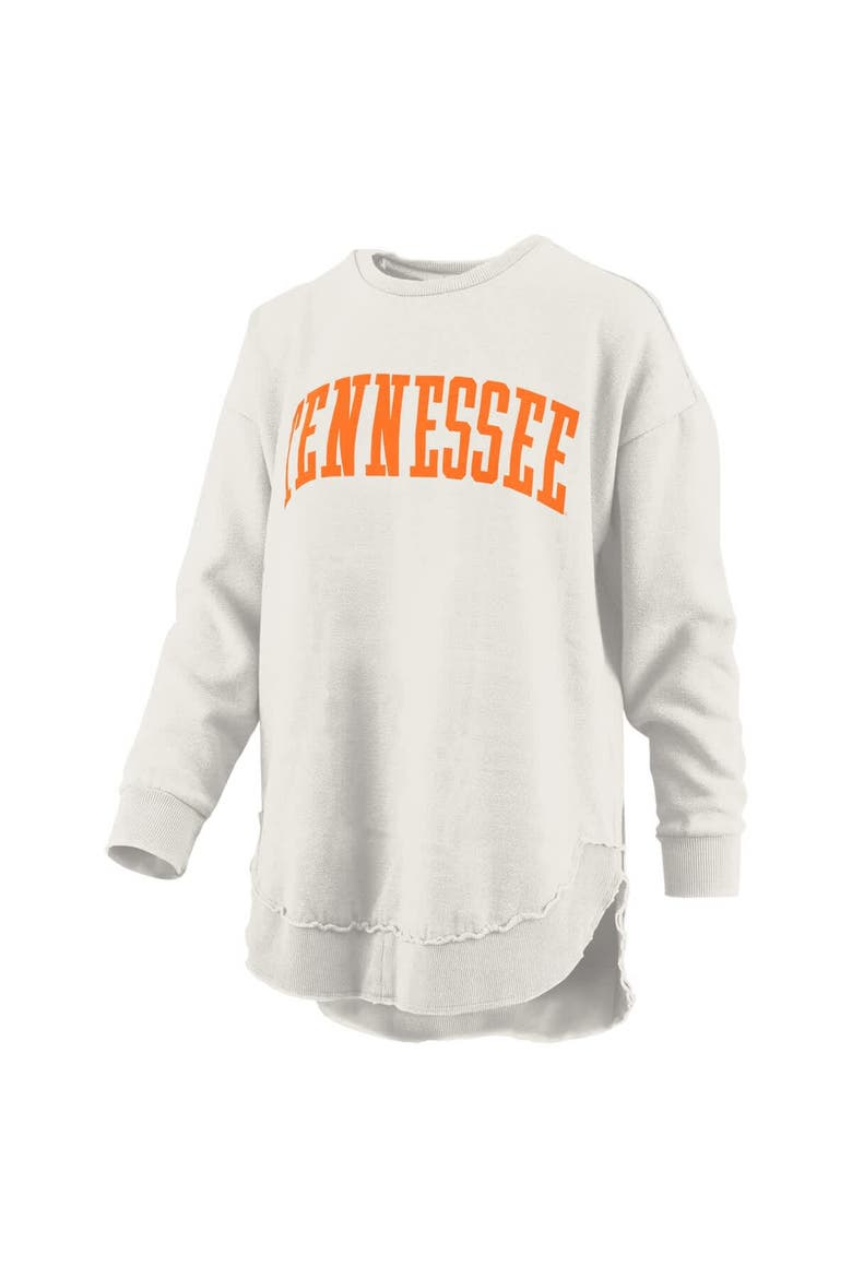 Women's Pressbox  Oatmeal Tennessee Volunteers Melange Poncho Vintage Fleece Long Sleeve Pullover Sweatshirt, Alternate, color, Oatmeal
